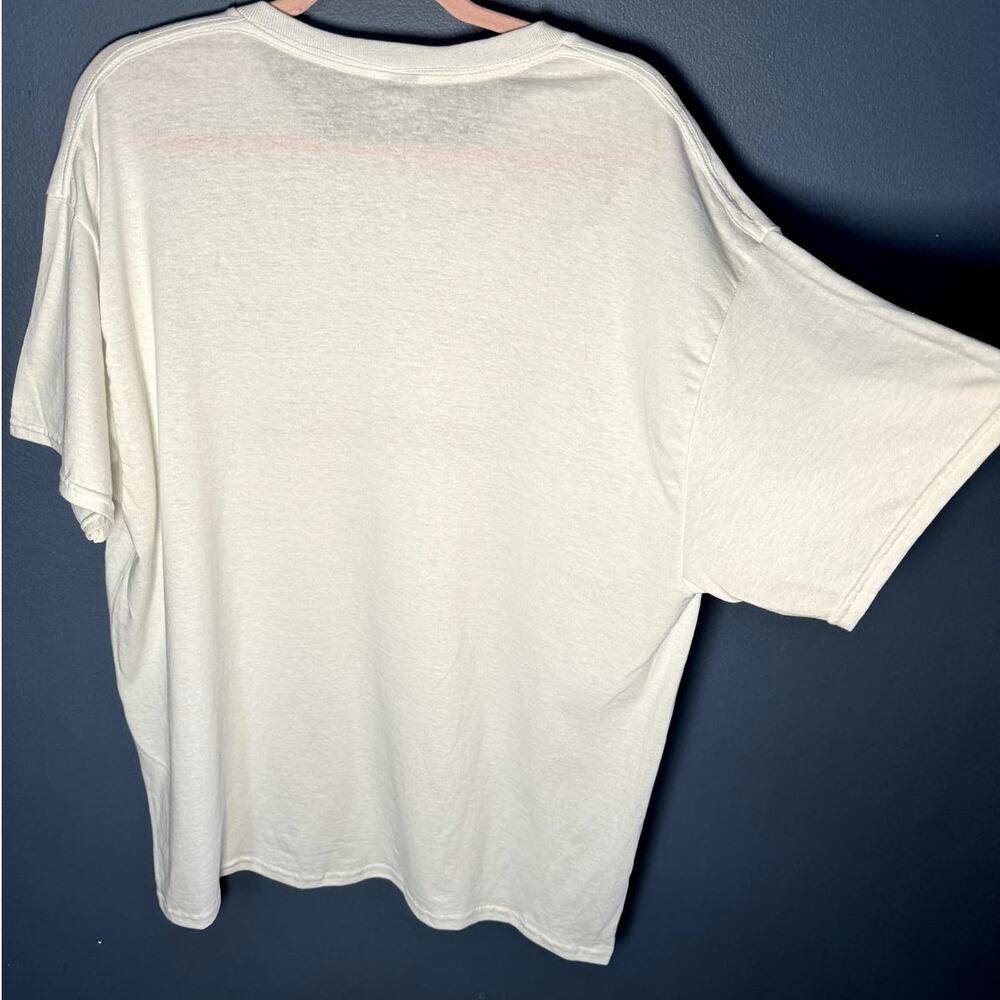 GILDAN HEAVY COTTON MENS CUSTOM GRAPHIC SHORT SLEEVE WHITE T-SHIRT SIZE XL - Picture 7 of 7